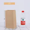 Bolsa plana desechable de papel Kraft para refrigerador, bolsa para alimentos, pequeña para llevar, bolsa de embalaje a prueba de aceite, grande