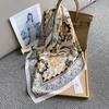 Bufanda Vintage Floral Estilo Coreano de Nicho Estilo INS Elegante para Mujer Bufanda Cuadrada de 70 Moda Elegante Bufanda Decorativa
