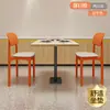 Cadeira de Jantar Moderna Minimalista para Casa com Encosto, Espessada para Conforto ao Sentar por Longos Períodos, Banco de Plástico, Estilo Nórdico, Popular Cadeira para Mesa de Jantar Comercial