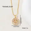 Collar con Colgante de Letra Inglesa Completa de Hielo y Azúcar, Superventas Transfronterizo, Flor de Oro Real con Incrustaciones de Zirconio de Cobre, Venta al por Mayor