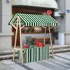 Suporte Dobrável Móvel para Exibição ao Ar Livre, Estande de Promoção de Mercado, Carrinho de Feira Noturna de Madeira na Moda com Rodas Universais