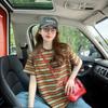 Camiseta de Algodón Holgada a Rayas de Moda para Mujer de Este Año con Diseño Único de Bloques de Color, Elegante Top de Longitud Media