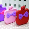 Bolsa de moedas quadrada de silicone com laço bolsa de cosméticos de silicone laço quadrado fábrica de presentes de silicone