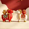 Guochao Ovelha Rotativa Mesa de Escritório Ornamento Criativo Estilo Chinês Ano da Ovelha Estatueta Decoração Presentes Culturais e Criativos Atacado