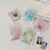 Álbum de Fotos Transparente Dulce para Niña de 2 pulgadas Colgante de Llavero de Corazón Álbum de Tarjetas de Identificación Almacenamiento de Pegatinas de Fotos para Estudiantes