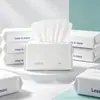 Toalla de lavado de algodón puro Montaje en pared Toalla 100% algodón Suave algodón para bebé Desechable con cordón Toalla facial Toalla limpiadora