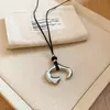 Colar de resina com zircônia em formato de coração, flor, estrela, geométrico estilo coreano, corrente para suéter de luxo leve, acessório moderno e elegante
