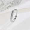 Anillo de plata de ley S925 con letras que acompañan al temperamento, anillo de pareja con nicho, anillo de personalidad que acompaña al hombre y a la mujer.