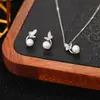 Conjunto de Brincos e Colar Weidni de Luxo Acessível, High-End, Elegante, Moderno e Versátil, Atacado para Mulheres