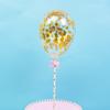 Cartão de bolo de balão de lantejoula ins decoração de bolo balão de confete festa 5 polegadas balão de látex plug-in de bolo