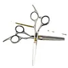Tijeras de Peluquería de 6.0 pulgadas con Acabado Mate, Cola Angulada, Tijeras Planas, Tijeras para Flequillo, Tijeras Entresacadoras