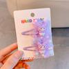 Nuevo Celebrante de Internet Dibujos Animados para Niños Horquilla Adorno para el Cabello Lazo Clip Lateral de Malla de Conejita Lindo Clip Lateral