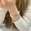 Pulseira Feminina de Prata de Lei S925 com Pérolas Naturais Irregulares, Estilo Frio de Prata Quebrada, Joia de Nicho Elegante e Versátil