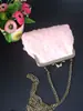 Bolsa para Teléfono Móvil de Mujer Verano Bolso de Cadena Rosa Corazón Girly Encaje Flor Pequeño Bolso Retro Pequeño Bolso Dorado