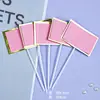Uma Variedade de Decorações de Bolo Que Podem Escrever Bênçãos, Toppers de Bolo de Feliz Aniversário, Arranjos de Sobremesas para Festa e Bandeirinhas