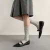 Meias 3/4 Polca Trendy do Xiaohongshu, Mesmo Estilo da Série, Meias Longas Doces e Versáteis com Punhos Apertados, Estilo Ballet