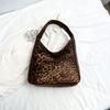Moda Retrô Estampa de Leopardo Estilo Preguiçoso 2025 Verão Nova Bolsa Tote Casual de Grande Capacidade Bolsa de Ombro/Axila