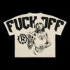 Camisa Casual de Manga Corta para Hombre con Estampado de Letras y Personajes de Moda Europea y Americana, Estilo Hip-Hop Gótico con Estampado de Patrones Grandes Punk