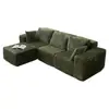 Sofá Sillón Modular Multifuncional Sin Marco en Forma de L de Pana para Sala de Estar