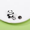 Broche Panda Milán Juegos de Invierno Baloncesto Fútbol Bádminton Tenis de Mesa Colección Conmemorativa Insignia de Aleación