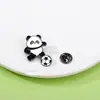 Fábrica de Origen Broche Atleta Panda Panda Jugando Baloncesto Fútbol Bádminton Tenis de Mesa Insignia Deportiva de Aleación