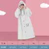 Impermeable para Niños de 6 a 12 Años, Estudiantes de Primaria con Mochila Escolar, Cremallera Impermeable, Enterizo de Cuerpo Completo, Dedicado para la Escuela