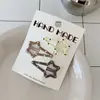 Grampo de Cabelo Ponto de Onda Marrom Básico Versátil Cor Maillard Estrela Grampo de Cabelo Metal Gota de Óleo Ponto Colorido Acessórios de Cabelo para Mulheres