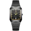Marca Oulishi Nuevo de Moda Cuadrado Personalizado Acero de Tungsteno con Forma Resistente al Agua Reloj de Cuarzo Reloj para Hombre Reloj para Hombre