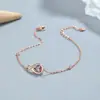 Pulsera de amor con zirconita de 8 palabras para mujer, plata de ley 925, diseño personalizado, pulsera de zirconita colorida, joyería simple de plata estilo Ins