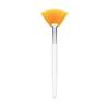 Pincel para Máscara Haste de Pérola Plástica Amarelo Haste Longa Pincel Ferramenta de Maquiagem Beleza DIY Pincel em Forma de Leque Pincel para Máscara de Argila