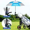 Carro de Bolsa de Golf Pgm de Tres Ruedas con Freno Plegable Bolsa de Almacenamiento Portavasos para Paraguas Portavasos para Bebida con Asiento