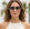 Nuevas gafas de sol poligonales personalizadas para cejas para mujer, populares en Europa y América, gafas de sol irregulares con protección solar