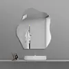 Espejo acrílico de pared para baño, espejo suave, espejo irregular, espejo de nube, espejo de tocador sin perforaciones.
