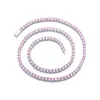Collar de Tenis de Zirconia de 4 mm Transfronterizo Europeo y Americano, Joyería para Mujeres y Hombres, Cadena Completa de Diamantes, Joyería de Lujo de Nicho al por Mayor