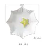 Prato de Frutas Cerâmico Criativo Branco Puro Prato Balanço Prato de Jantar com Formato Especial Prato Estrela de Anis Prato para Pratos Frios Lanches para Hotel