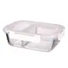 Contenedor Rectangular de Vidrio para Alimentos de 1.52L con Compartimentos Sellados Independientemente