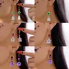 Brincos de Halloween Transfronteiriços Criativos Abóbora Morcego Caveira Strass Acrílico Exquisitos Diamante Fantasma Brincos
