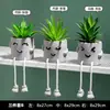 Estilo Ins Escandinavo Boneca Pendurada Planta Verde Falsa Enfeites Decorativos Criativos Mesa de Escritório Suculenta Artificial Pequenas Plantas em Vasos