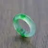 Anillos de Jade Natural Real al por Mayor, Anillos Blancos, Anillos Florales, Anillos Tricolor, Anillos Verdes Auténticos, Comprando en Atracciones Turísticas