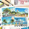Serie de Vacaciones Largas Paisajes de Viaje Tema Parque para Mascotas Pegatinas Material para Collage Manualidades Pegatinas