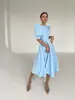 Vestido de Boda Ligero Europeo y Americano de Amazon 2026 Nuevo Estilo Sexy Ajustado Sin Espalda Mangas Abullonadas Cortas Falda Acampanada de Longitud Media