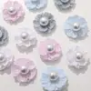 Super fada chiffon florzinha branca renda de malha pérola flor renda flor DIY feito à mão all-match grampo de cabelo acessórios de cabelo acessórios de vestuário atacado