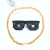 Gafas Divertidas de Mosaico para Estudiantes, Gafas de Foto de Mosaico, Influencer de Primera Categoría, Gafas de Sol Divertidas Bidimensionales, Gafas Divertidas para Niños