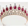Accesorios europeos y americanos para vestido de novia Corona gota Diamante Princesa actuación diadema de cumpleaños Corona punto al por mayor