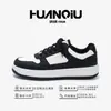 Tênis Casuais Universais Masculinos ZHQ-HY096 Primavera Sola Grossa Aumentador de Altura Tênis Masculinos Tendência Versátil Tênis Masculino Branco