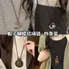 Otoño/Invierno 2026 Nuevo Estilo Étnico Retro Conjunto de Cuatro Collares Nudo de Lazo Cadena Larga de Lujo Ligero con Cadena para Suéter