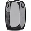 Cesta de malla plegable para la ropa sucia, cesta de almacenamiento de ropa sucia para el baño del hogar, cesto de ropa sucia creativo portátil