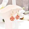 Pendientes Fuxi de estilo chino para mujer, con aguja de plata S925, nuevos pendientes festivos de flores rojas para bodas, pendientes dulces.