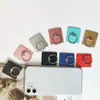 Suporte Anel de Metal Quadrado para Celular com Logo Personalizável, Disponível em Dez Cores, Material Pronto para Envio, Suporte de Mesa Anel para Celular para Uso Preguiçoso