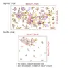 2026 Calcomanías de Pared Flor de Amatista Autoadhesivas Calcomanías de Pared Papel Tapiz para Sala de Estar Dormitorio Pegatinas Decorativas